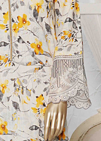 Bin Saeed Fabric - WKE-0118- 3 Piece Khaddar Emboidered Stitched Suit