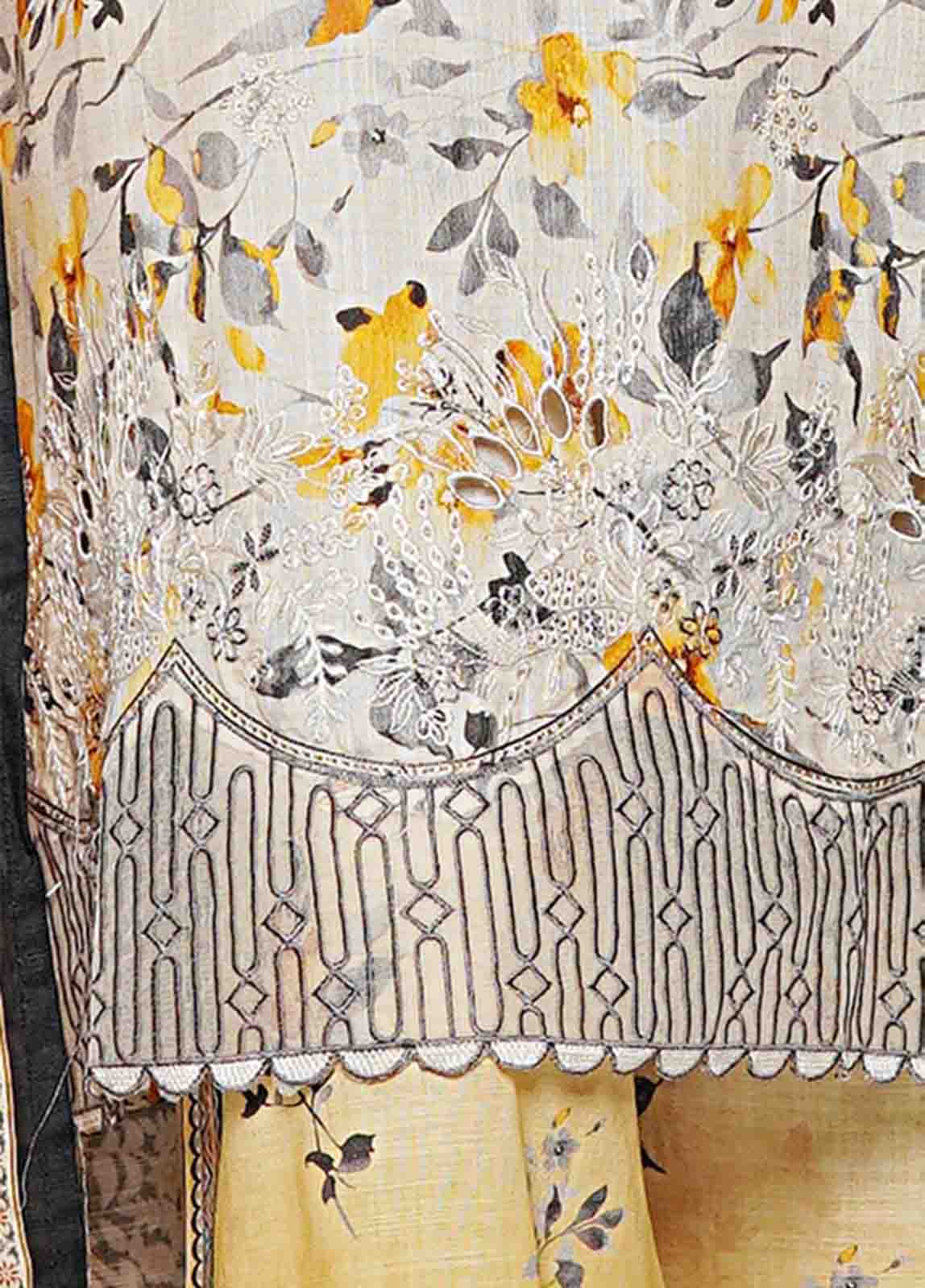 Bin Saeed Fabric - WKE-0118- 3 Piece Khaddar Emboidered Stitched Suit