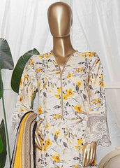 WKE-0118- 3 Piece Khaddar Emboidered Stitched Suit