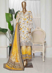 WKE-0118- 3 Piece Khaddar Emboidered Stitched Suit