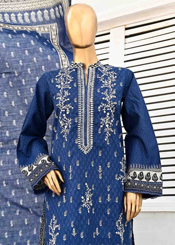 Bin Saeed Fabric - WKE-012-3 Piece Khaddar Embroidered collection