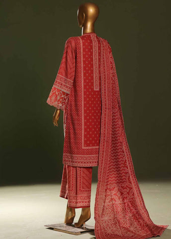 Bin Saeed Fabric - WKE-0123 S-3 Piece Khaddar Embroidered Stitched Suit