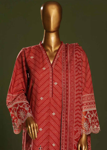 Bin Saeed Fabric - WKE-0123 S-3 Piece Khaddar Embroidered Stitched Suit