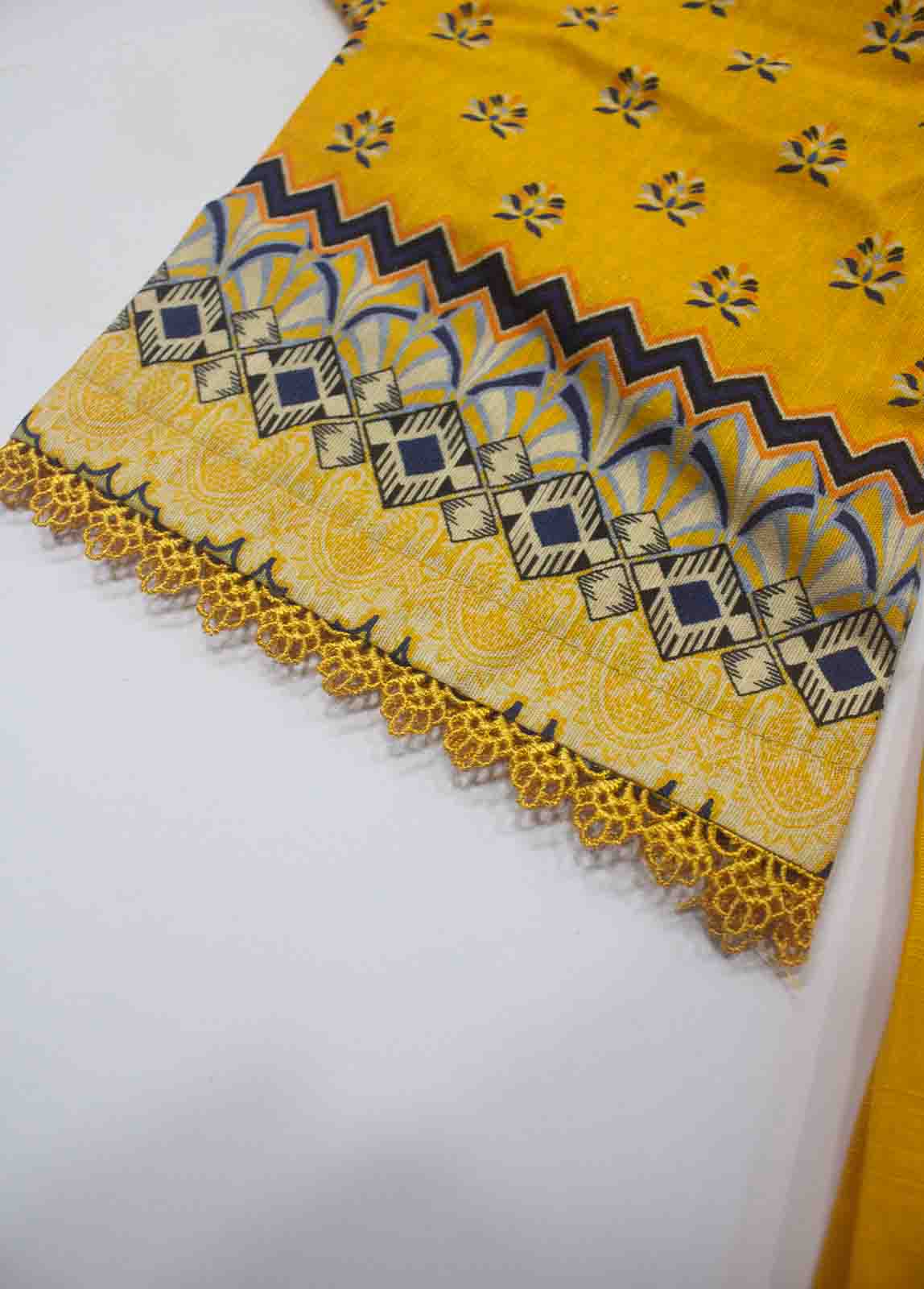 Bin Saeed Fabric - WKE-0126-3 Piece Khaddar Embroidered Suit