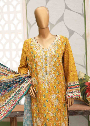 Bin Saeed Fabric - WKE-0127-3 Piece Khaddar Embroidered Suit