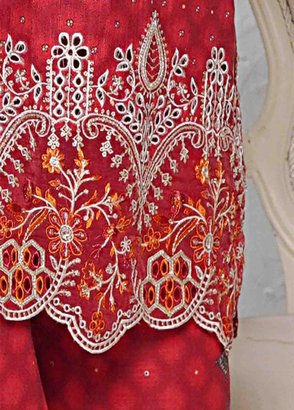 Bin Saeed Fabric - WKE-0128- 3 Piece Khaddar Emboidered Stitched Suit