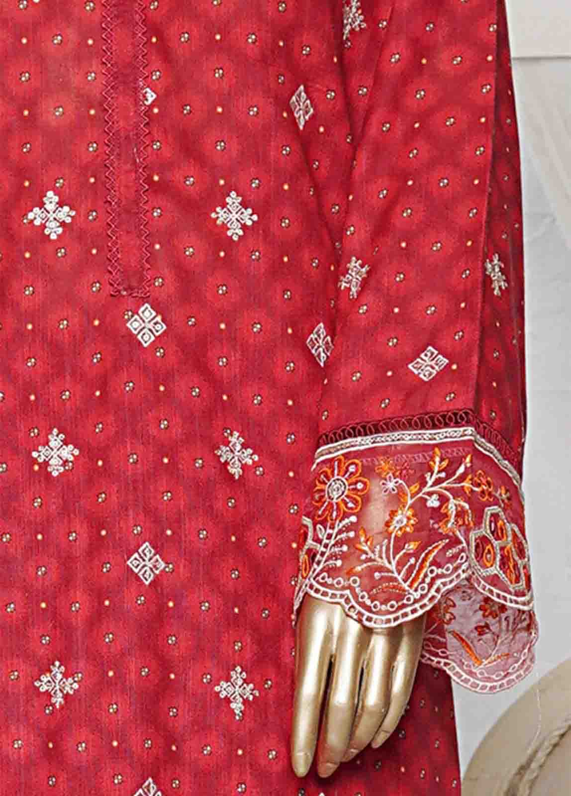 Bin Saeed Fabric - WKE-0128- 3 Piece Khaddar Emboidered Stitched Suit
