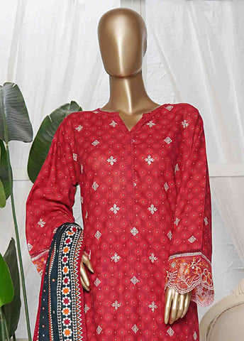 Bin Saeed Fabric - WKE-0128- 3 Piece Khaddar Emboidered Stitched Suit