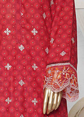 WKE-0128- 3 Piece Khaddar Emboidered Stitched Suit