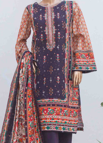 Bin Saeed Fabric - WKE-0129-3 Piece Khaddar Embroidered collection