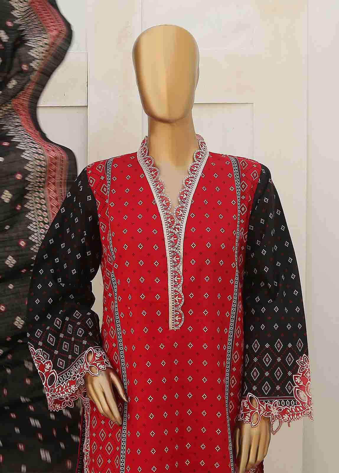 Bin Saeed Fabric - WKE-013- 3 Piece Khaddar Emboidered Stitched Suit