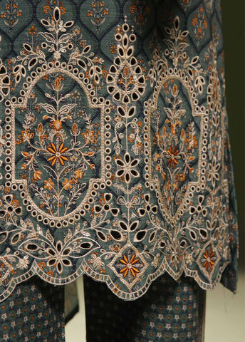 Bin Saeed Fabric - WKE-0130 S-3 Piece Khaddar Embroidered Stitched Suit