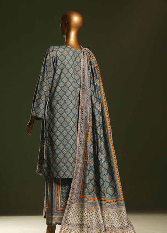 Bin Saeed Fabric - WKE-0130 S-3 Piece Khaddar Embroidered Stitched Suit