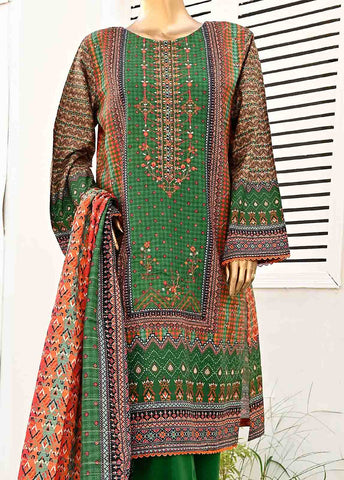 Bin Saeed Fabric - WKE-0131-3 Piece Khaddar Embroidered collection