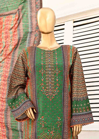 Bin Saeed Fabric - WKE-0131-3 Piece Khaddar Embroidered collection