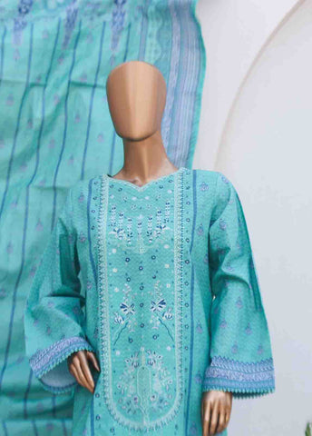 Bin Saeed Fabric - WKE-0132-3 Piece Khaddar Embroidered collection