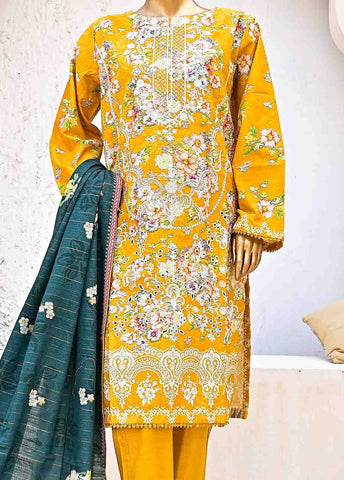 Bin Saeed Fabric - WKE-0134- 3 Piece Khaddar Emboidered Stitched Suit