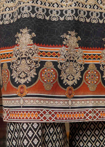 Bin Saeed Fabric - WKE-0134 B-3 Piece Khaddar Embroidered Stitched Suit