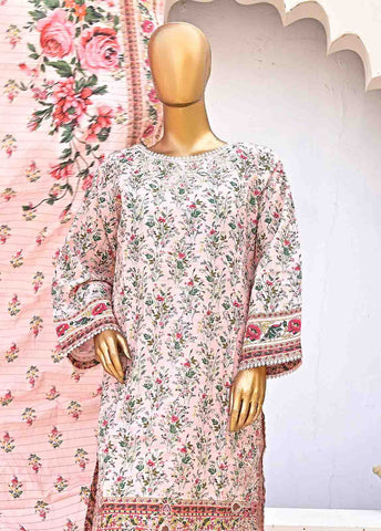 Bin Saeed Fabric - WKE-0145-3 Piece Khaddar Embroidered collection