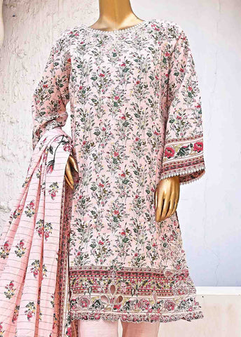 Bin Saeed Fabric - WKE-0145-3 Piece Khaddar Embroidered collection