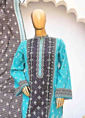 Bin Saeed Fabric - WKE-0146-3 Piece Khaddar Embroidered collection