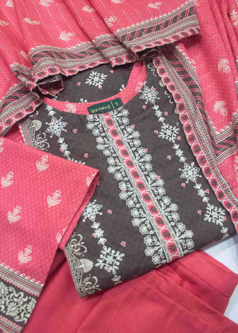 Bin Saeed Fabric - WKE-0148-3 Piece Khaddar Embroidered Suit