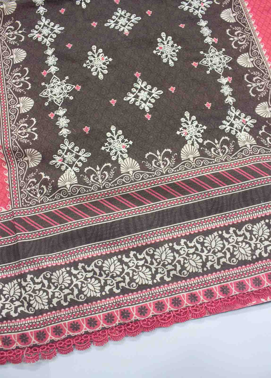 Bin Saeed Fabric - WKE-0148-3 Piece Khaddar Embroidered Suit