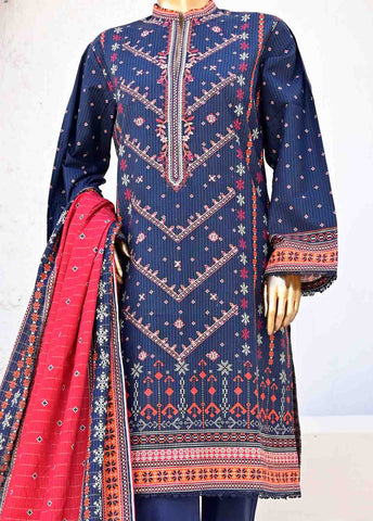 Bin Saeed Fabric - WKE-0149-3 Piece Khaddar Embroidered collection
