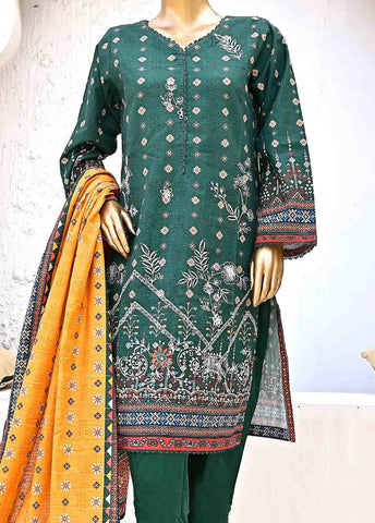 Bin Saeed Fabric - WKE-0151-3 Piece Khaddar Embroidered collection