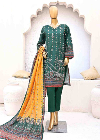 Bin Saeed Fabric - WKE-0151-3 Piece Khaddar Embroidered collection