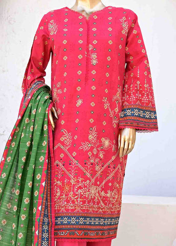 Bin Saeed Fabric - WKE-0152-3 Piece Khaddar Embroidered collection