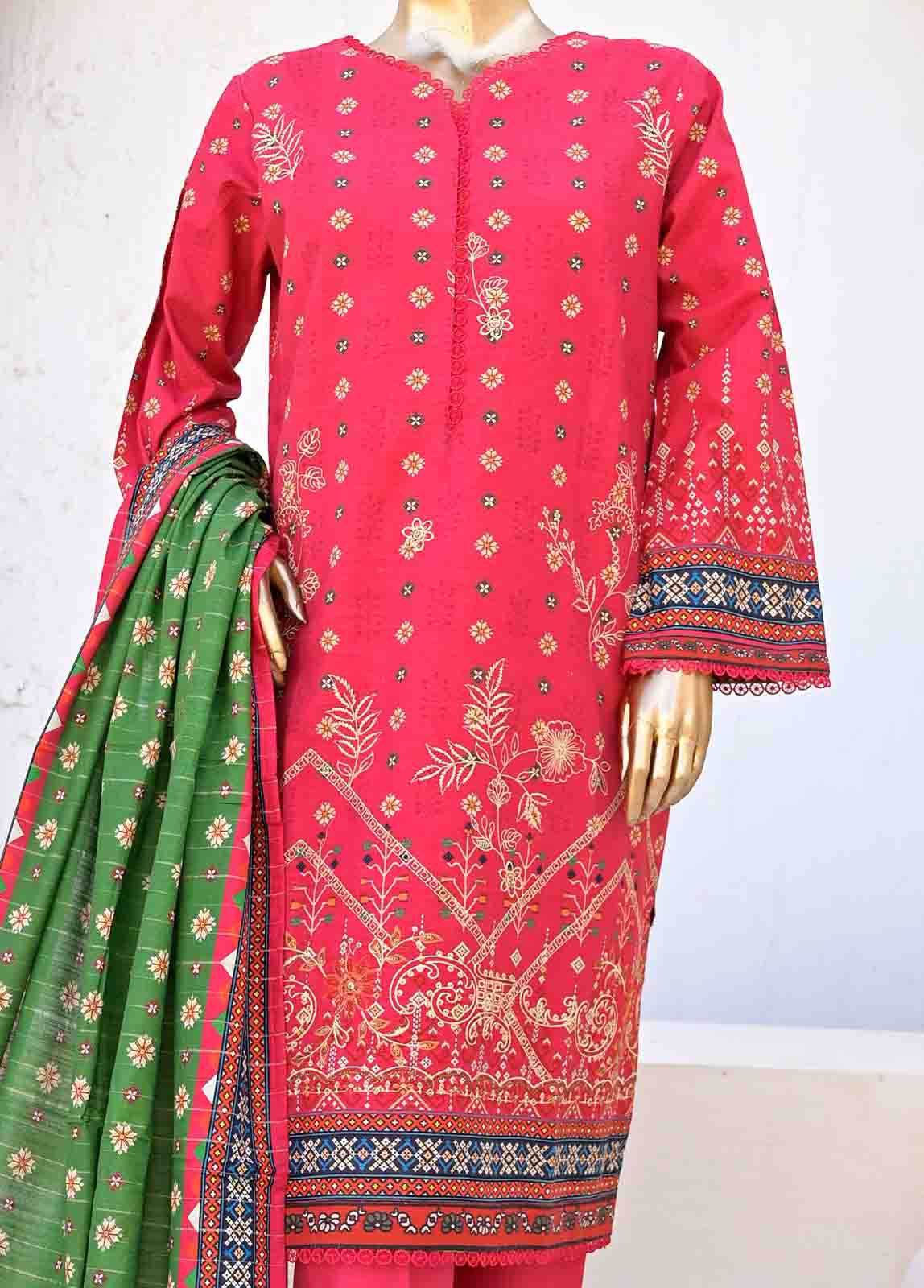 WKE-0152-3 Piece Khaddar Embroidered collection
