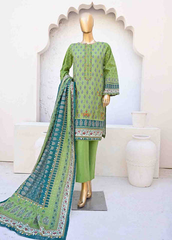 Bin Saeed Fabric - WKE-0154-3 Piece Khaddar Embroidered collection
