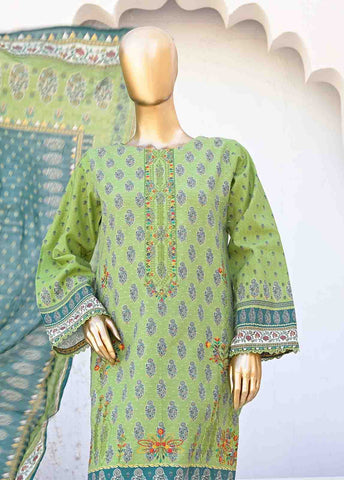 Bin Saeed Fabric - WKE-0154-3 Piece Khaddar Embroidered collection