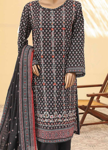 Bin Saeed Fabric - WKE-015 F-3 Piece Khaddar Embroidered Stitched Suit