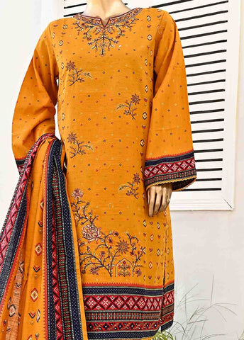 Bin Saeed Fabric - WKE-016-3 Piece Khaddar Embroidered collection
