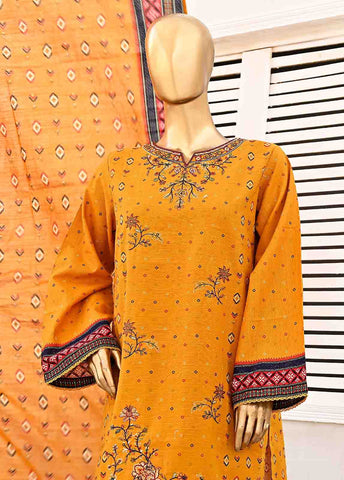 Bin Saeed Fabric - WKE-016-3 Piece Khaddar Embroidered collection
