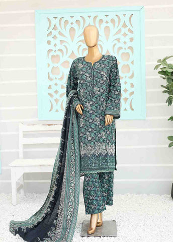 Bin Saeed Fabric - WKE-016 -3 Piece Khaddar Chikankari Stitched Suit
