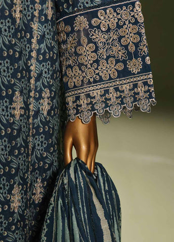 Bin Saeed Fabric - WKE-016 S-3 Piece Khaddar Embroidered Stitched Suit