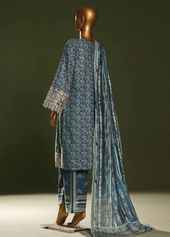 Bin Saeed Fabric - WKE-016 S-3 Piece Khaddar Embroidered Stitched Suit