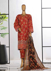 WKE-019 -3 Piece Khaddar Chikankari Stitched Suit