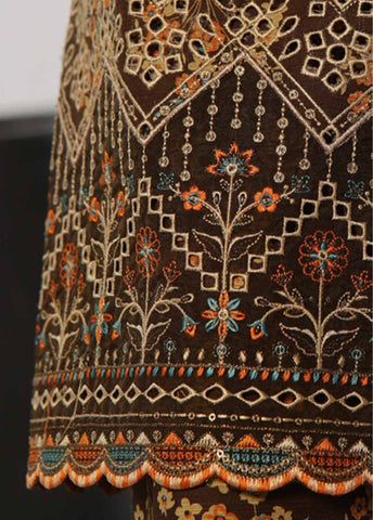 Bin Saeed Fabric - WKE-020 -3 Piece Khaddar Chikankari Stitched Suit