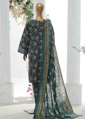 WKE-021 A -3 Piece Khaddar Chikankari Stitched Suit