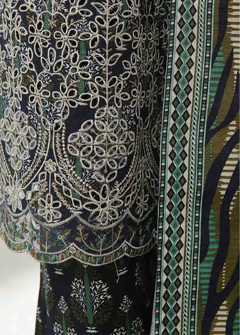 WKE-022 A -3 Piece Khaddar Chikankari Stitched Suit