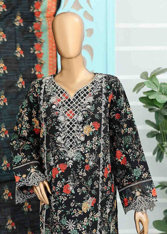 Bin Saeed Fabric - WKE-027 -3 Piece Khaddar Chikankari Stitched Suit