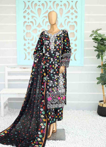 Bin Saeed Fabric - WKE-028 -3 Piece Khaddar Chikankari Stitched Suit