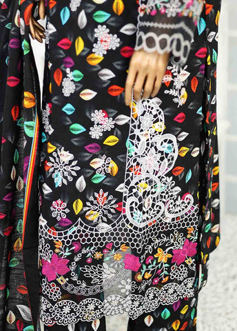 Bin Saeed Fabric - WKE-028 -3 Piece Khaddar Chikankari Stitched Suit