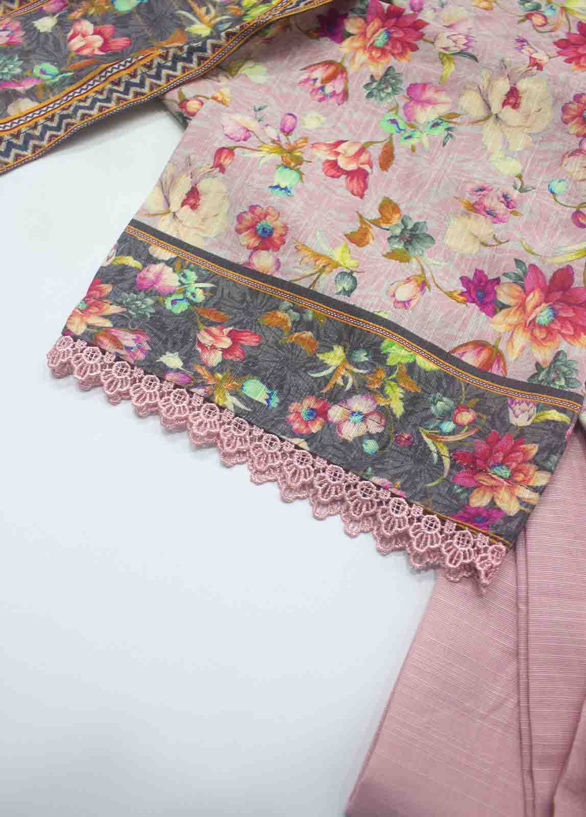 Bin Saeed Fabric - WKE-028 A-3 Piece Khaddar Embroidered Suit