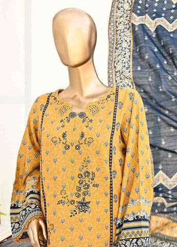Bin Saeed Fabric - WKE-029-3 Piece Khaddar Embroidered collection