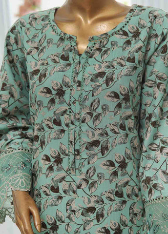 Bin Saeed Fabric - WKE-029 A-3 Piece Khaddar Chikankari Stitched Suit